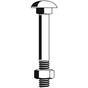 Boulon Trcc Aluminium Noir - Ø6x50