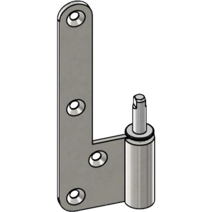 Paumelle Male Hb 130 (EN L) Reglable - Gauche - Zn Blanc