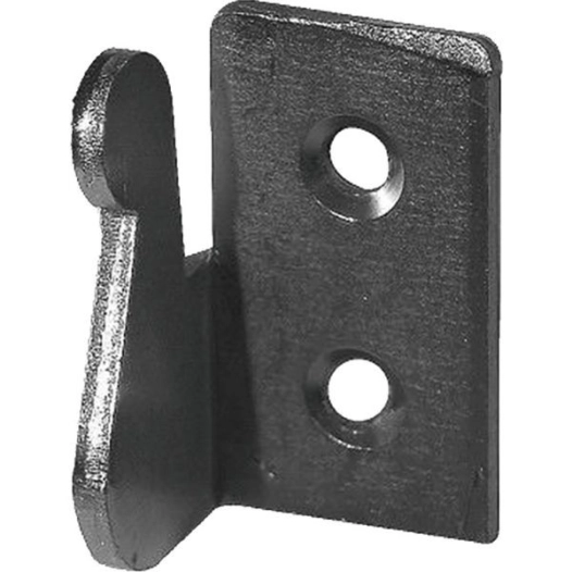 Barrette D'agrafe Picarde Droite - Zingue Noir