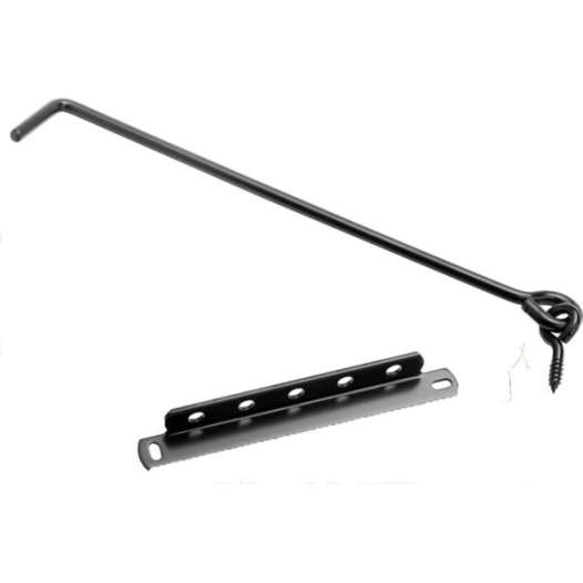 Crochet A Visser Avec Cremaillere D8x500 - 6x30 - Cataphorese Noir