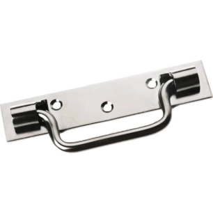 Poignee Sur Platine - Lg140 -ZINGUE Blanc