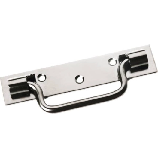 Poignee Sur Platine - Lg 160mm Zinc Blanc