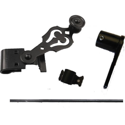 Espagnolette Ronde - Lg 1,6m - Noir