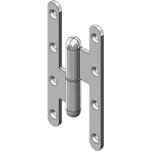 Paumelle 110x55 Br Nr Gauche -ZN Blanc