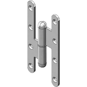 Paumelle 110x55 Br Nr Gauche -ZN Blanc