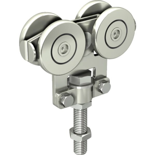 Monture Sur Chant 4 Galets Acier Vis Longue