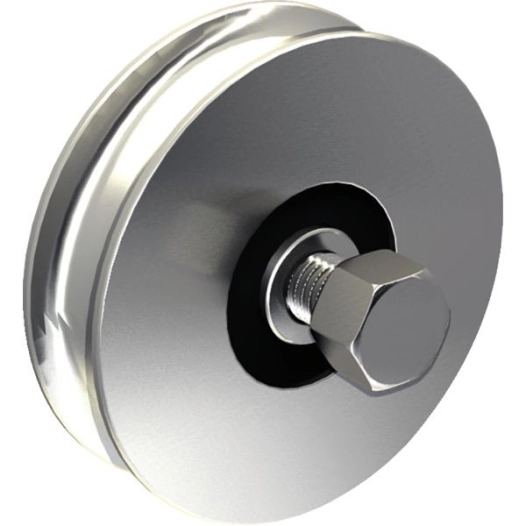 Galet Acier Zingue Ø 80gorge Ronde Ø 16 200 Kg