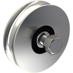 Galet Acier Zingue Ø 80gorge Ronde Ø 16 200 Kg