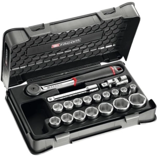 Cliquet Et Douilles 1/2' Coffret De 19 Pièces S.161-2p6pb