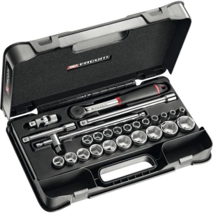 Cliquet Et Douilles 1/2' Coffret De 26 Pièces S.161-4p6pb - FACOM