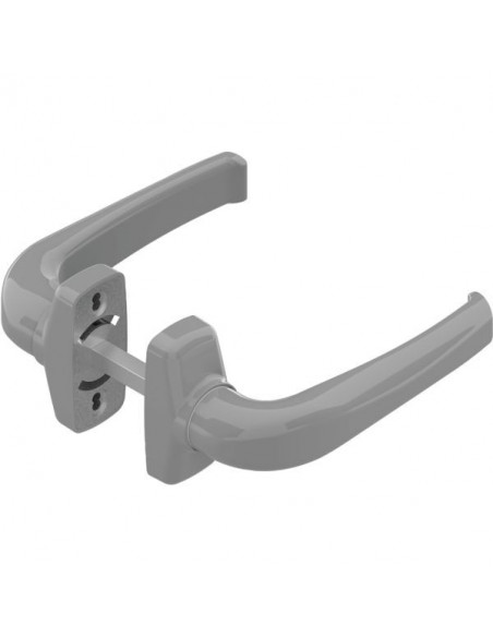 Béquille Double De Porte Crystal Gris