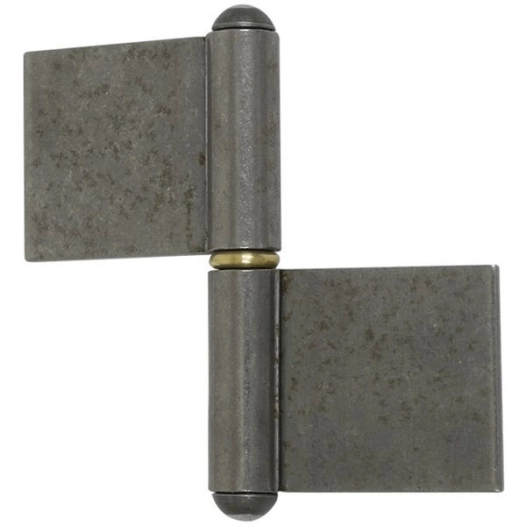 Paumelle De Grille Roulee Lame Longue - Bague Laiton - 120x5 Brut