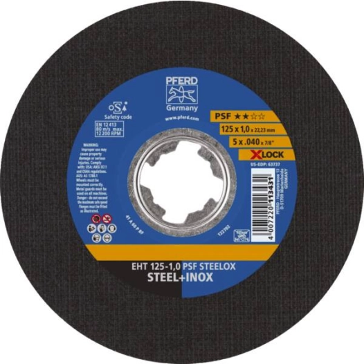 Disque à tronçonner EHT 125 × 1,6 mm X-LOCK - PFERD