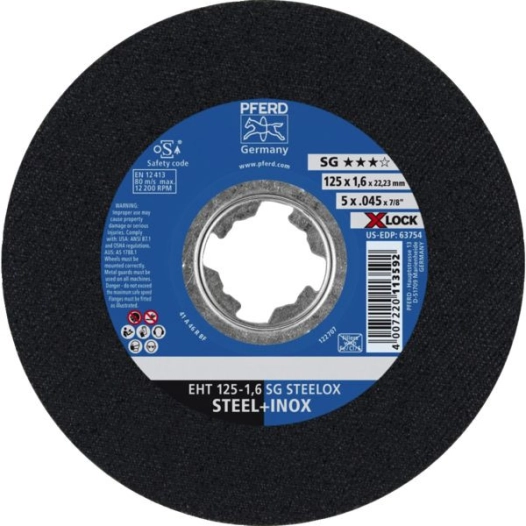 Disque Eht 125-1,6 Sg Steelox/X-Lock Disques À Tronçonner