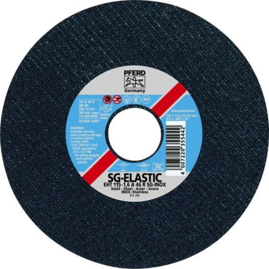 Disque à Tronçonner 230mm le métal ou l'inox - épaisseur 2,0mm - Sg Steelox - PFERD