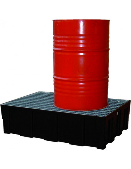 Bac Rétention PE Caillebotis Galva Rétention sécurisée de liquides polluants avec grille robuste - CEMO FRANCE