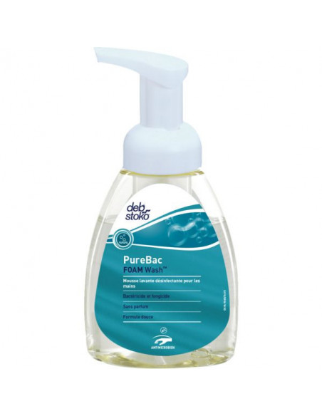 Mousse Lavante Purebac Foam Wash Nettoyant mains antibactérien efficace - Bonnel décolletage