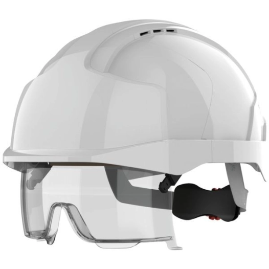 Casque De Chantier Evo® Vistalens? Ventilé Porte Badge Blanc + Bas Ane Rafraîchissante Offerte - 100766