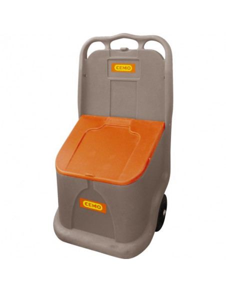 Coffre Sel Sable 75L Stockage mobile robuste pour sel et sable - CEMO FRANCE