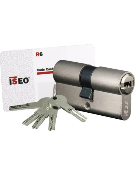 Cylindre Isr6 30*30mm -NICKELE - 5 Cles + Carte -V09