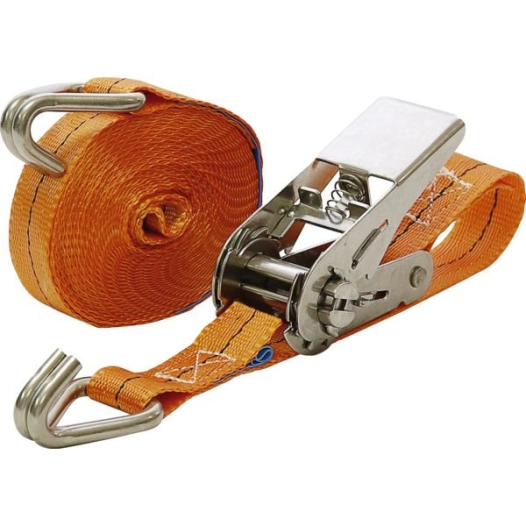 Sangle D'arrimage Cliquet Et Crochet Inox 2000kg 6m/35mm Blanc