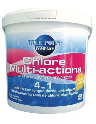 Chlore multi-action 4 en 1 - 5 kgs - galet 250 grammes - BLUE POINT