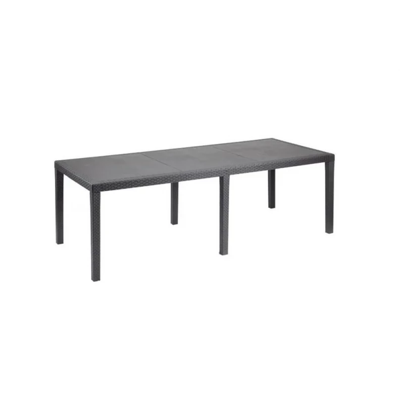 Table D'extérieur Extensible En Polypropylène. Couleur: Anthracite 72x150/220x90cm Ipae Progarden