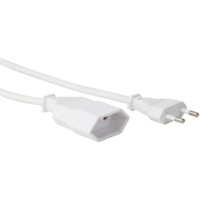 câble d'alimentation blanc cee 7/16 fiche euro+ c7 l1.8 m h03vvh2-f 2g0.75 mm²