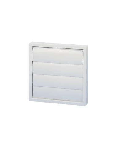Grille d'aération blanche ø125 à volet pour sèche-linge ou vmc