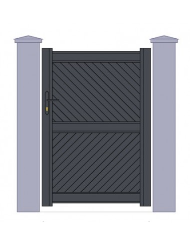 Portillon aluminium design modèle le mans sur mesure