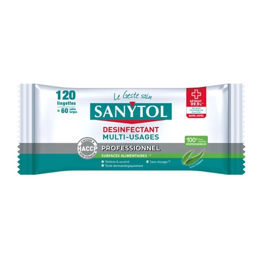 Sanytol Pro Lingettes Desinfectantes X120 - SANYTOL