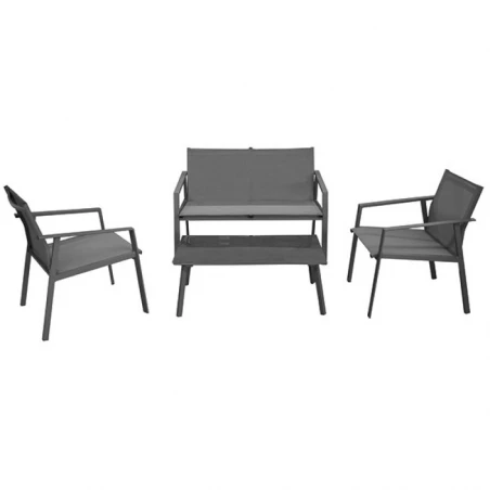 Salon de jardin bas alicia - grey/gris