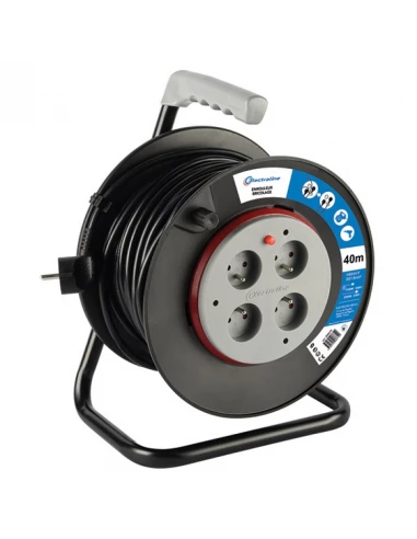 Enrouleur Rallonge Électrique Bricoline – Fixe Vv – F 3g1.5 40 – Mêtres