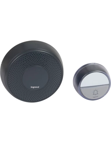 Kit Carillon Et Sonnette Sans Fil 15 Mélodies Alimentation Par Piles Confort - Anthracite - Legrand