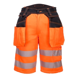 Bermuda PW3 Hi-Vis couleur : Orange/Noir taille 30 - PORTWEST