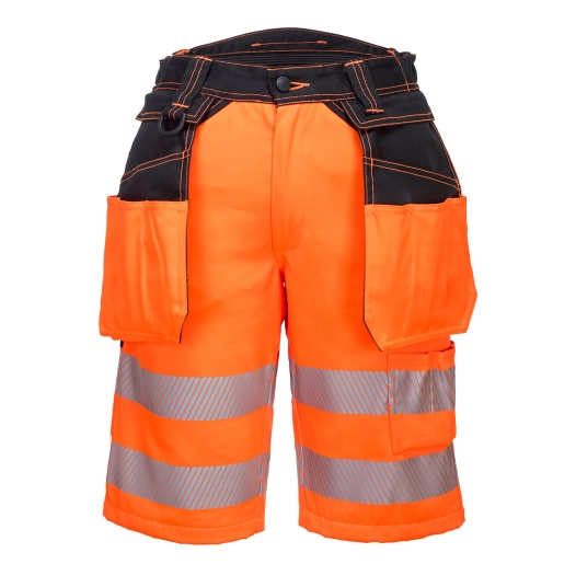 Bermuda PW3 Hi-Vis couleur : Orange/Noir taille 32 - PORTWEST