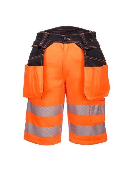 Bermuda PW3 Hi-Vis couleur : Orange/Noir taille 32 - PORTWEST