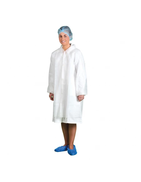 Blouse visiteurs en PP couleur : Blanc taille L - PORTWEST