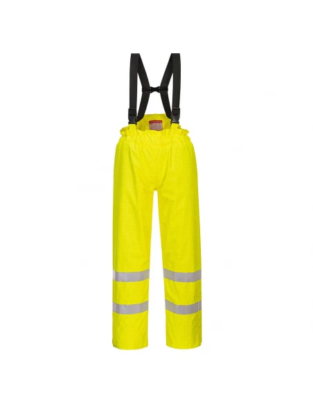 Pantalon Bizflame Rain doublé Hi-Vis FR Antistatique couleur : Jaune taille S - PORTWEST