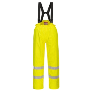 Pantalon Bizflame Rain doublé Hi-Vis FR Antistatique couleur : Jaune taille XXXL - PORTWEST