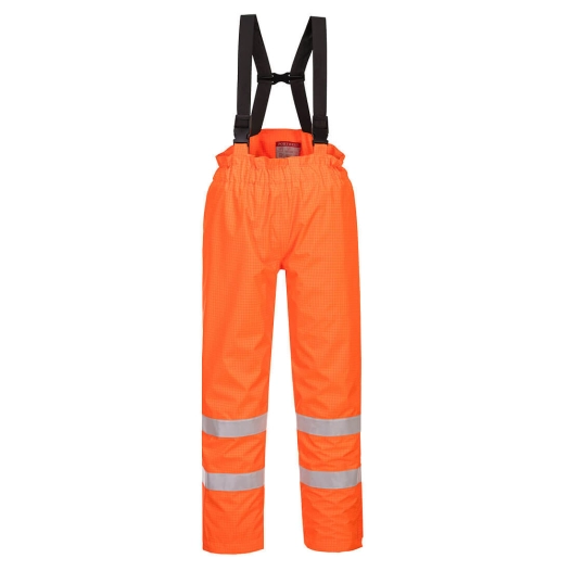 Pantalon Bizflame Rain doublé Hi-Vis FR Antistatique couleur : Orange taille XL - PORTWEST