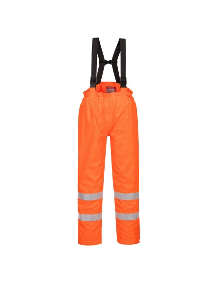 Pantalon Bizflame Rain doublé Hi-Vis FR Antistatique couleur : Orange taille XXL - PORTWEST