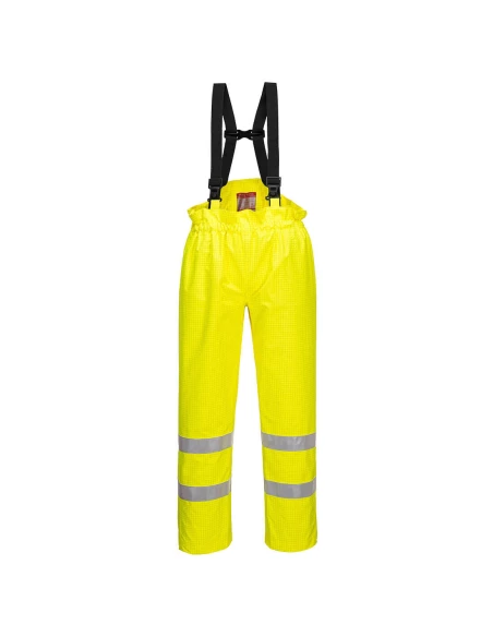 Pantalon Bizflame Rain non doublé Hi-Vis Antistatique FR couleur : Jaune taille L - PORTWEST