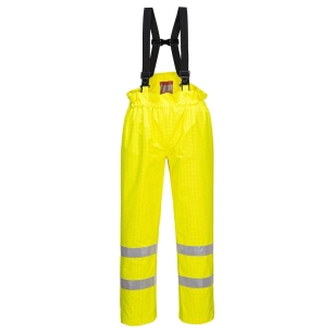 Pantalon Bizflame Rain non doublé Hi-Vis Antistatique FR couleur : Jaune taille S - PORTWEST
