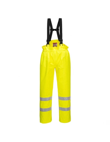 Pantalon Bizflame Rain non doublé Hi-Vis Antistatique FR couleur : Jaune taille XXXL - PORTWEST