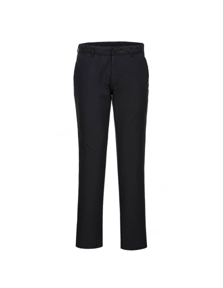 Pantalon Chino Strech coupe slim couleur : Noir taille 60/62 - PORTWEST