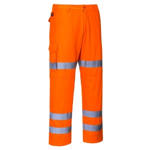Pantalon Combat Hi-Vis 3 bandes couleur : Orange taille XXL - PORTWEST