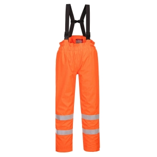 Pantalon Bizflame Rain doublé Hi-Vis FR Antistatique couleur : Orange taille XXXL - PORTWEST