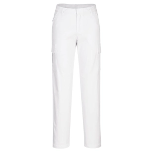 Pantalon cargo extensible pour Femmes couleur : Blanc taille 46 - PORTWEST