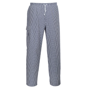 Pantalon Cuisine Chester couleur : Bleu Check taille S - PORTWEST